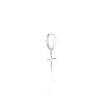 Brinco Argola Cruz Prata 925 - 1 PEÇA (Não é o par)