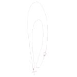 Colar Cruz Minimalista 11 x 8 mm Prata 925