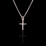 Colar Cruz Minimalista 11 x 8 mm Prata 925