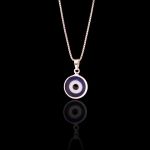 Colar Olho Grego Azul 12mm Prata 925 