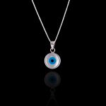 Colar Olho Grego Murano 13mm Prata 925 
