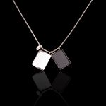 Escapulário Chapa Prata/Pedra Natural Ônix Negro 15x10mm Prata 925
