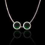 Escapulário Zircônia Circular Paraíba Prata 925