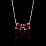 Escapulário Zircônia Rubi 6 mm Prata 925