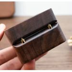 Caixa De Madeira Para Aliança/Anel com Visor