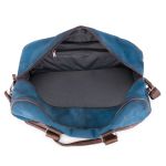 Mala Viagem 2 Compartimentos Couro Azul/Café 
