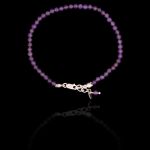 Pulseira Pedra Natural Ametista Prata 925 