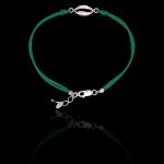 Pulseira Fio de Seda com Búzio Prata 925