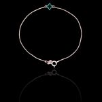 Pulseira Zircônia Turmalina 5x5mm Prata 925