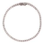 Pulseira Riviera Zircônia Cristal 3mm Prata 925