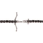 Pulseira Riviera Zircônia Ônix 3mm Prata 925