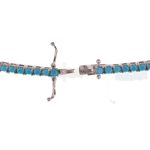 Pulseira Riviera Pedra Natural Turquesa 3mm Prata 925