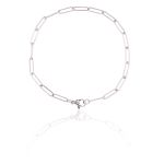 Pulseira Elos 1,2cm x 3mm Aço Inox Níquel
