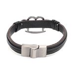 Pulseira Soco Inglês Mp138 Couro Preto