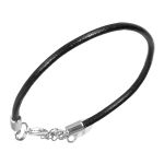 Pulseira Fio de Couro Preto Unitário