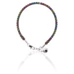 Pulseira Pedra Natural Hematita Furta Cor 2mm Semijoia RB
