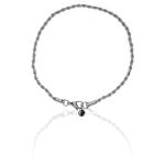 Pulseira Corda Trançada Aço Inox (tamanho único)