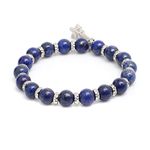 Pulseira Pedras Naturais Torre Eiffel Mp628 Lápis Lazuli