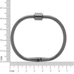 Bracelete Fecho Rosca Zamac Grafite