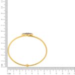 Bracelete Trevo Zamac Dourado Resina Preta