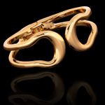 Bracelete Maxi Curves Zamac Dourado