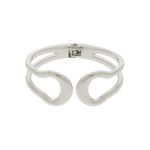 Bracelete Maxi Curves Zamac Prateado