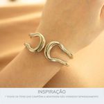 Bracelete Maxi Curves Zamac Prateado