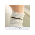 Bracelete Resina Preta Zamak Prateado