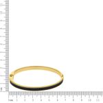 Bracelete Resina Preta Zamak Dourado