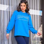Blusão de moletom azul