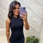 Vestido Longo Cavado Preto