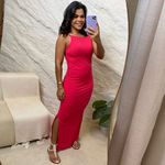 Vestido longo costa nua Pink