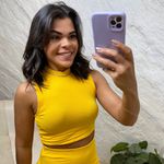 conjunto cropped saia amarelo