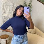 Blusa gola alta marinho