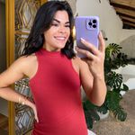 Vestido mid com recorte marsala