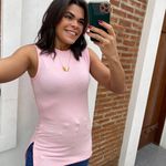 Blusa maxi rosé
