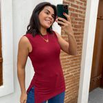 Blusa maxi marsala