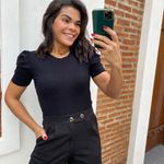 Blusa manga princesa preta