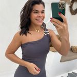 Vestido fivela grafite