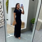 vestido longo de manga preto 