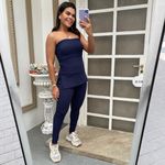 Conjunto tomara que caia marinho