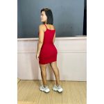 vestido de alça vermelho