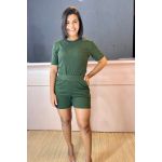 Conjunto de short verde militar