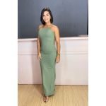 vestido longo costa nua verde oliva