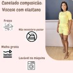 conjunto de short amarelo