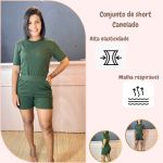 Conjunto de short verde militar