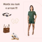 Conjunto de short verde militar