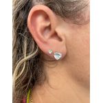 Brinco zirconia coração
