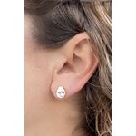 BRINCO ZIRCONIA GOTA DOURADO