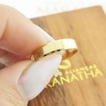 Alianças Em Ouro 18k Argentina 4mm Polida Reta Chanfrada